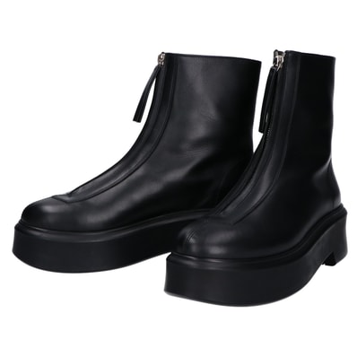 ザ ロウ 美品 F1144-L64R カーフスキン ラバークレープソール ZIPPED BOOT I/センタージップブーツ 40