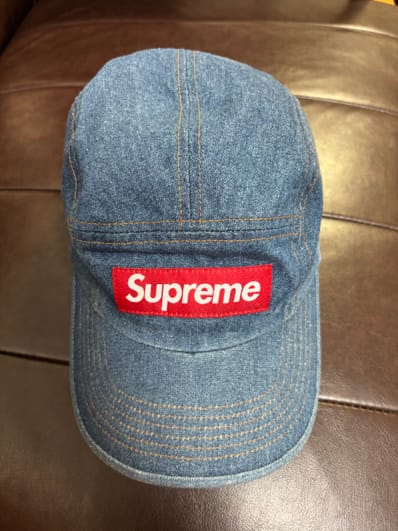 Supreme Washed Chino Twill Camp Cap "Denim"(22FW)