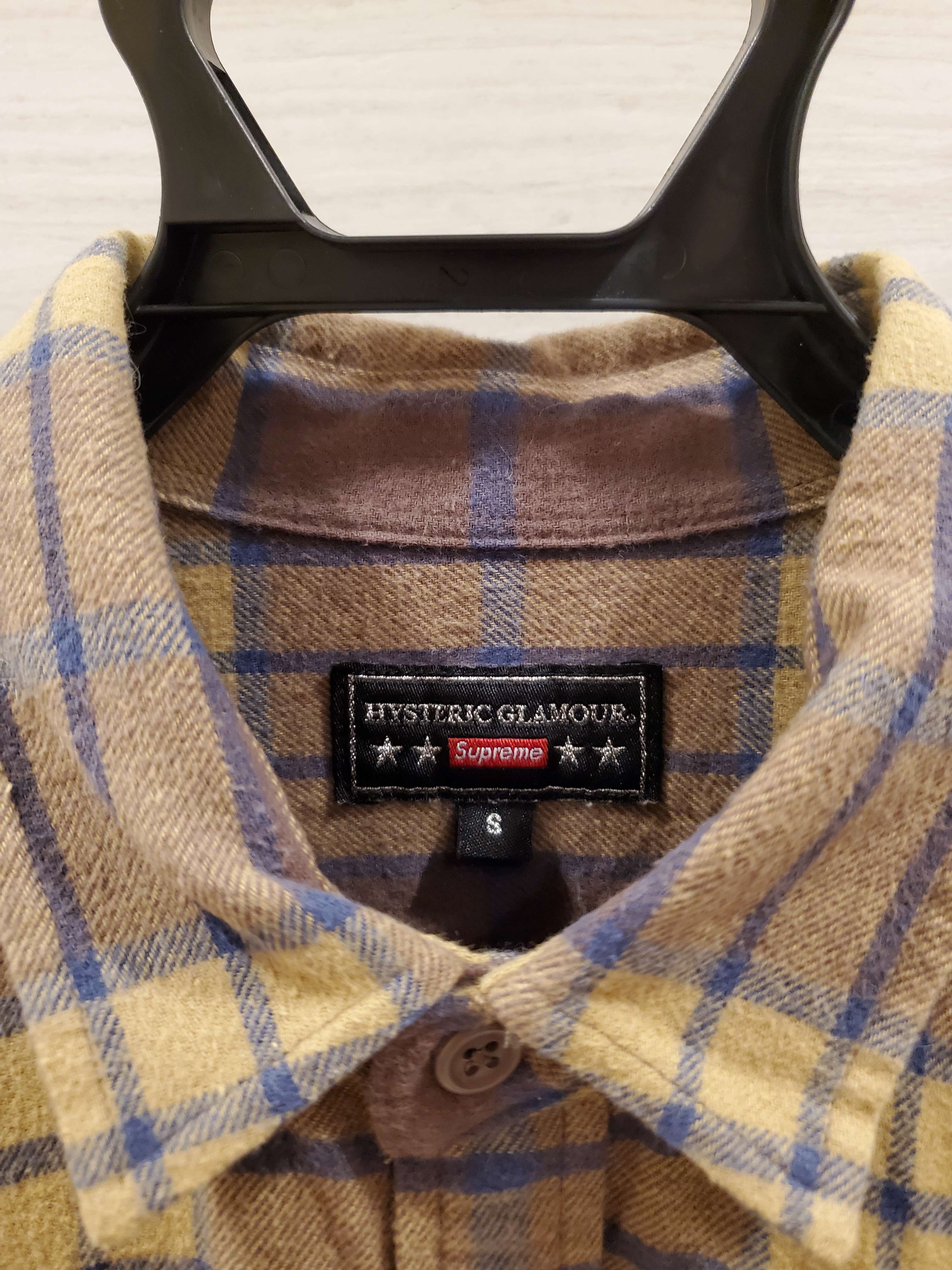 Supreme x HYSTERIC GLAMOUR Plaid Flannel Shirt "Tan"