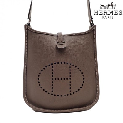 HERMES エルメス ショルダーバッグ エブリン TPM バッグ □L トリヨンクレマンス エトゥープ 2008年製 シルバー金具 ★美品★