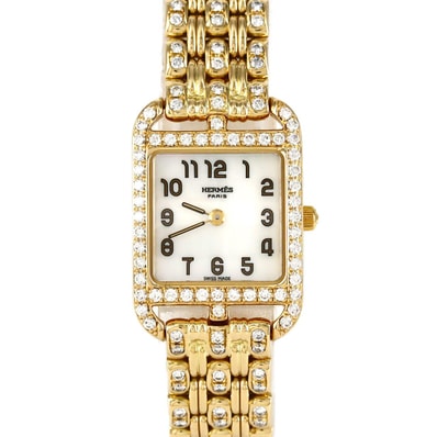 エルメス ケープコッド YG/D・ブレスD CC1.187 YG クォーツ