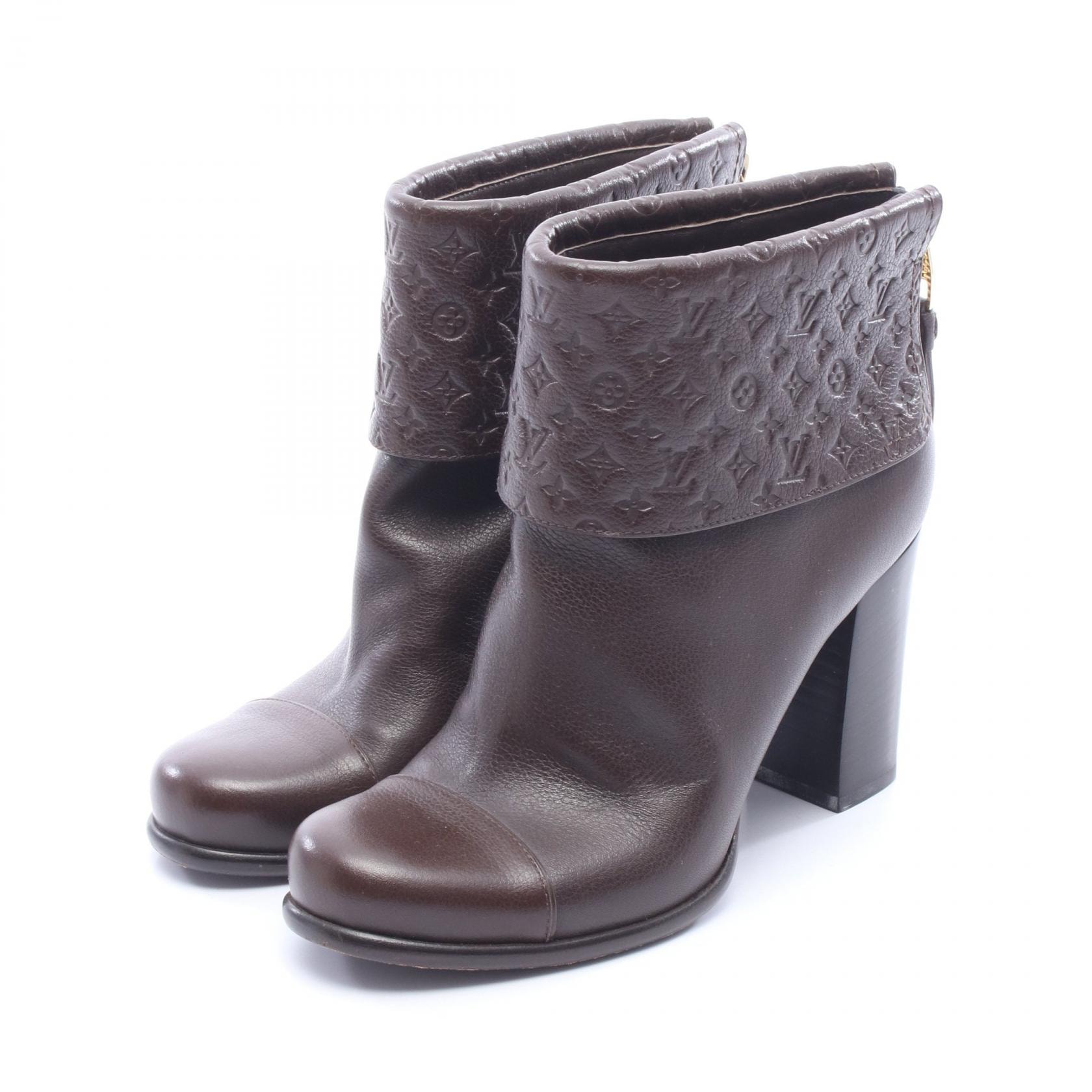 ルイ・ヴィトン LOUIS VUITTON モノグラム アンクル ブーツ 靴 レザー レディース ブラウン系 【中古】