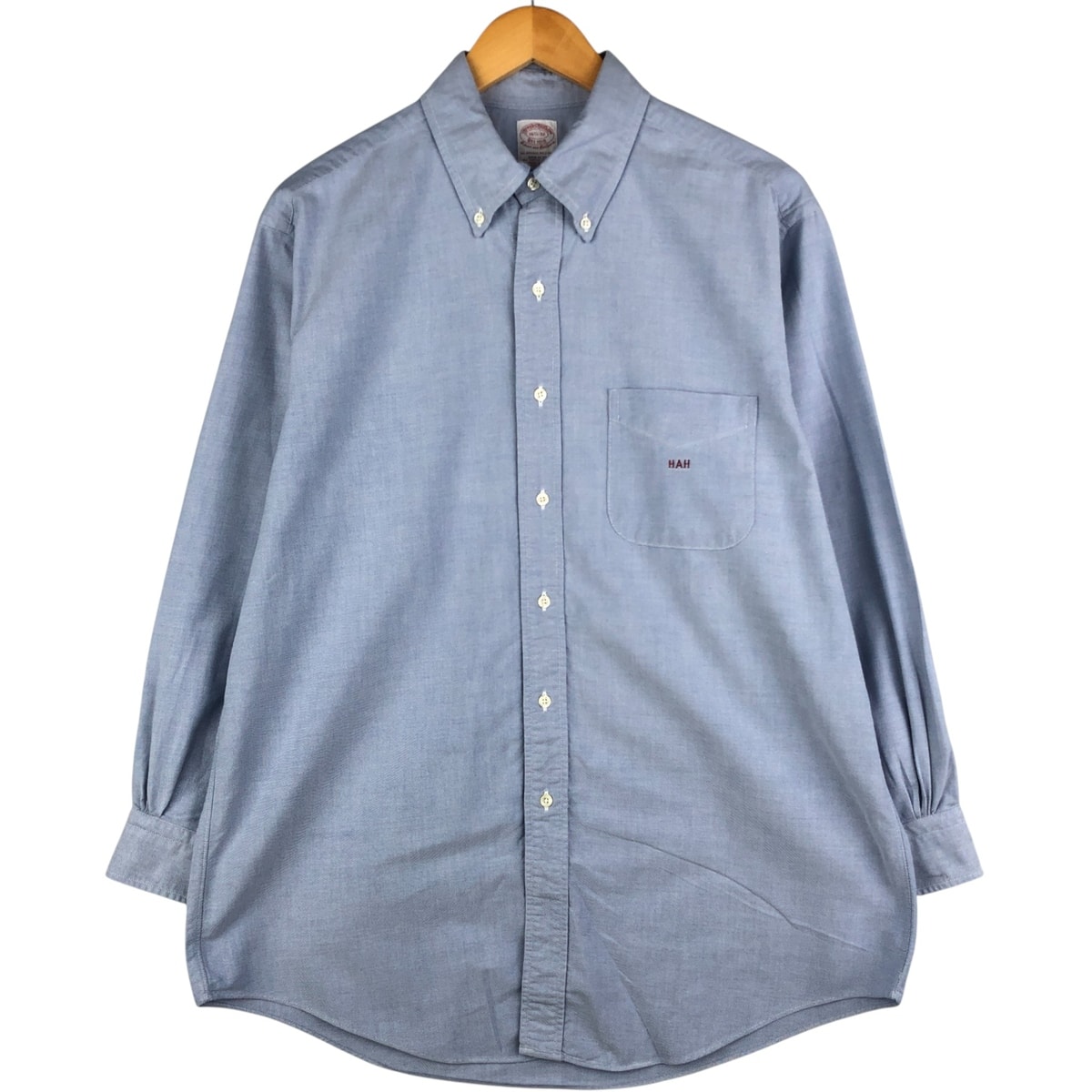 古着 80~90年代 ブルックスブラザーズ Brooks Brothers Est.1818 長袖 ボタンダウンシャツ USA製 メンズL相当 ヴィンテージ/eaa590598