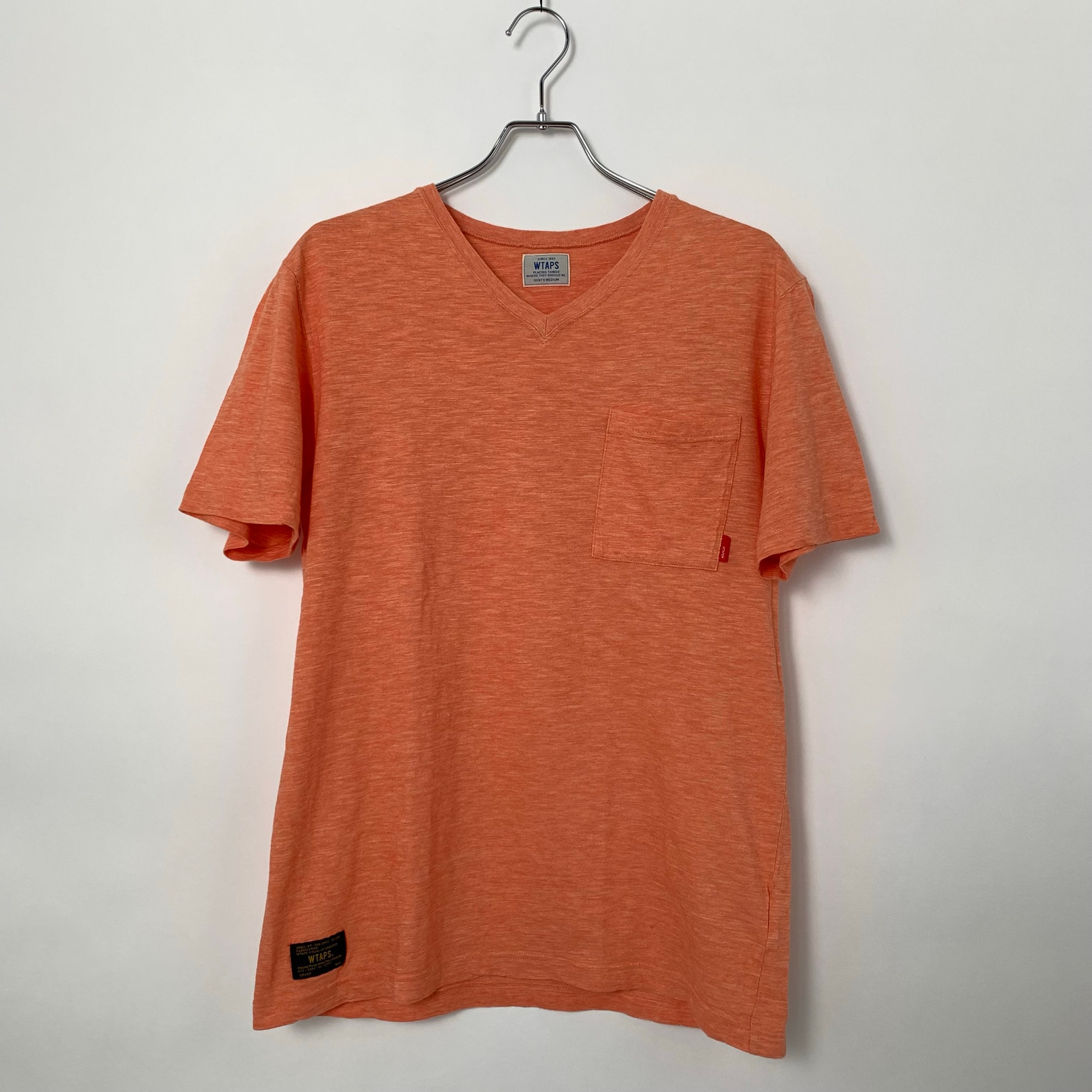 WTAPS V-neck T-shirt Orange