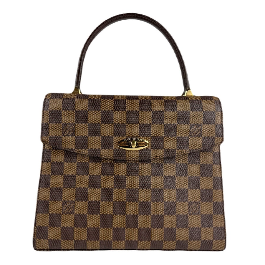 ルイ ヴィトン LOUIS VUITTON ハンドバッグ ダミエ マルゼルブ ダミエキャンバス ブラウン ゴールド レディース N51379【中古】 z7934