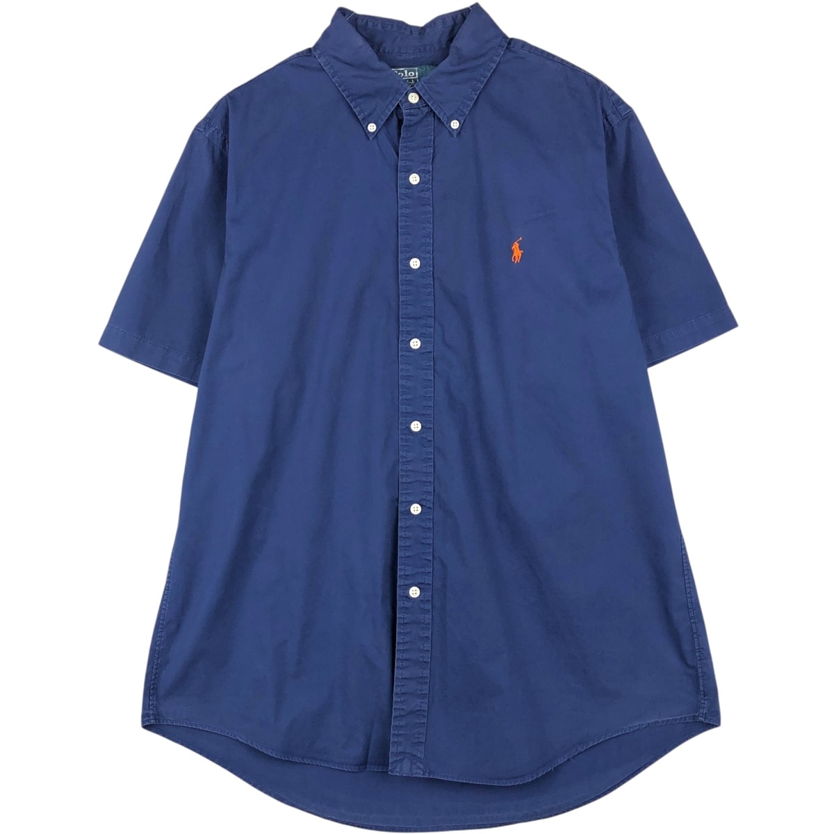 古着 ラルフローレン Ralph Lauren POLO by Ralph Lauren CUSTOM FIT 半袖 ボタンダウンシャツ メンズL相当/eaa655837