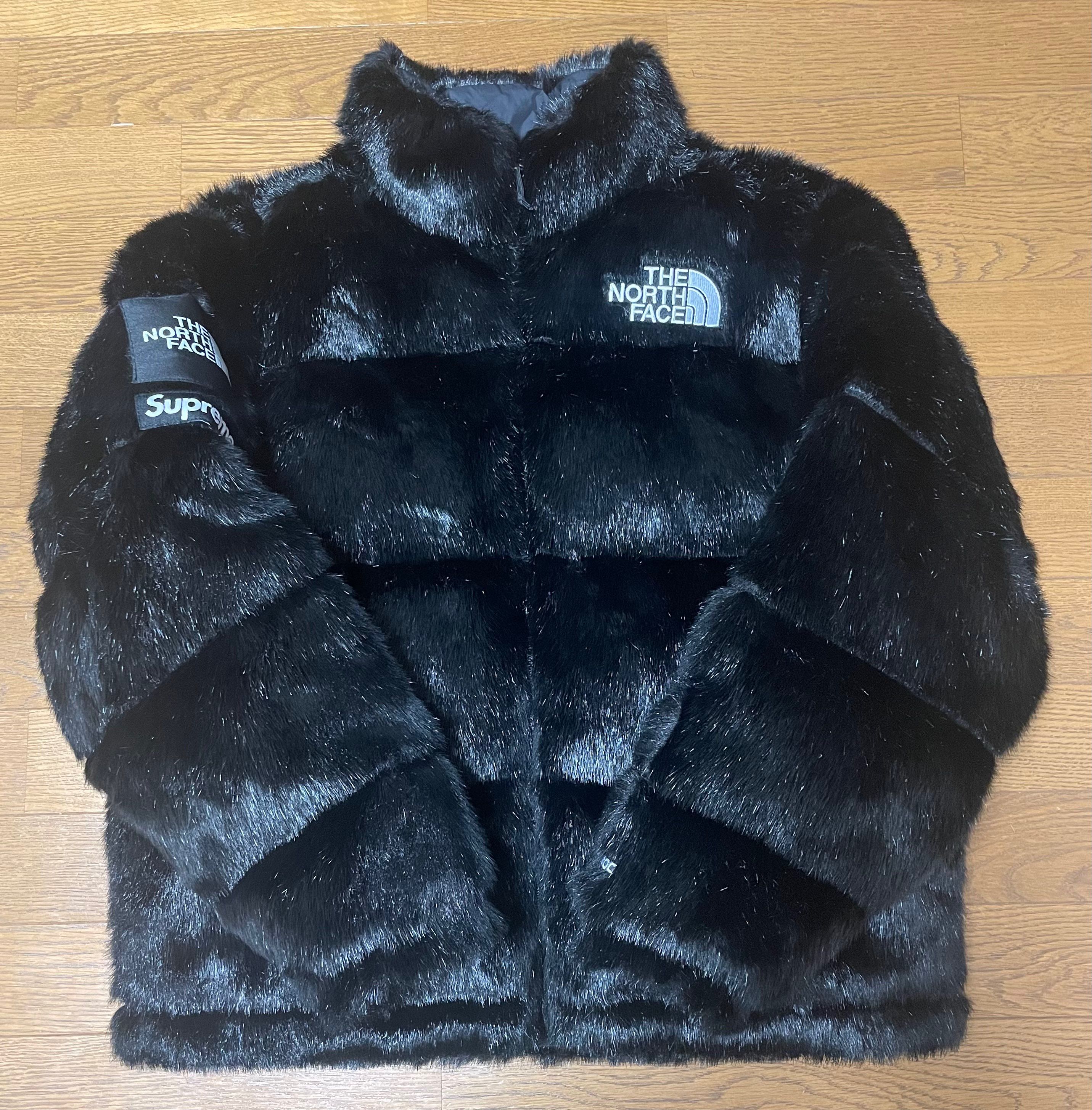Supreme x The North Face Faux Fur Nuptse Jacket "Black"