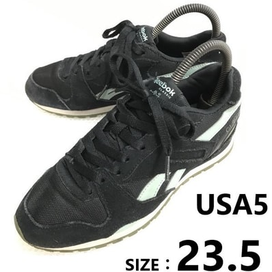 Reebok CLASSIC/リーボック★ローカットスニーカー【size:23.5/メンズ&レディース/black/黒】sneakers/Shoes/trainers◆sH-052