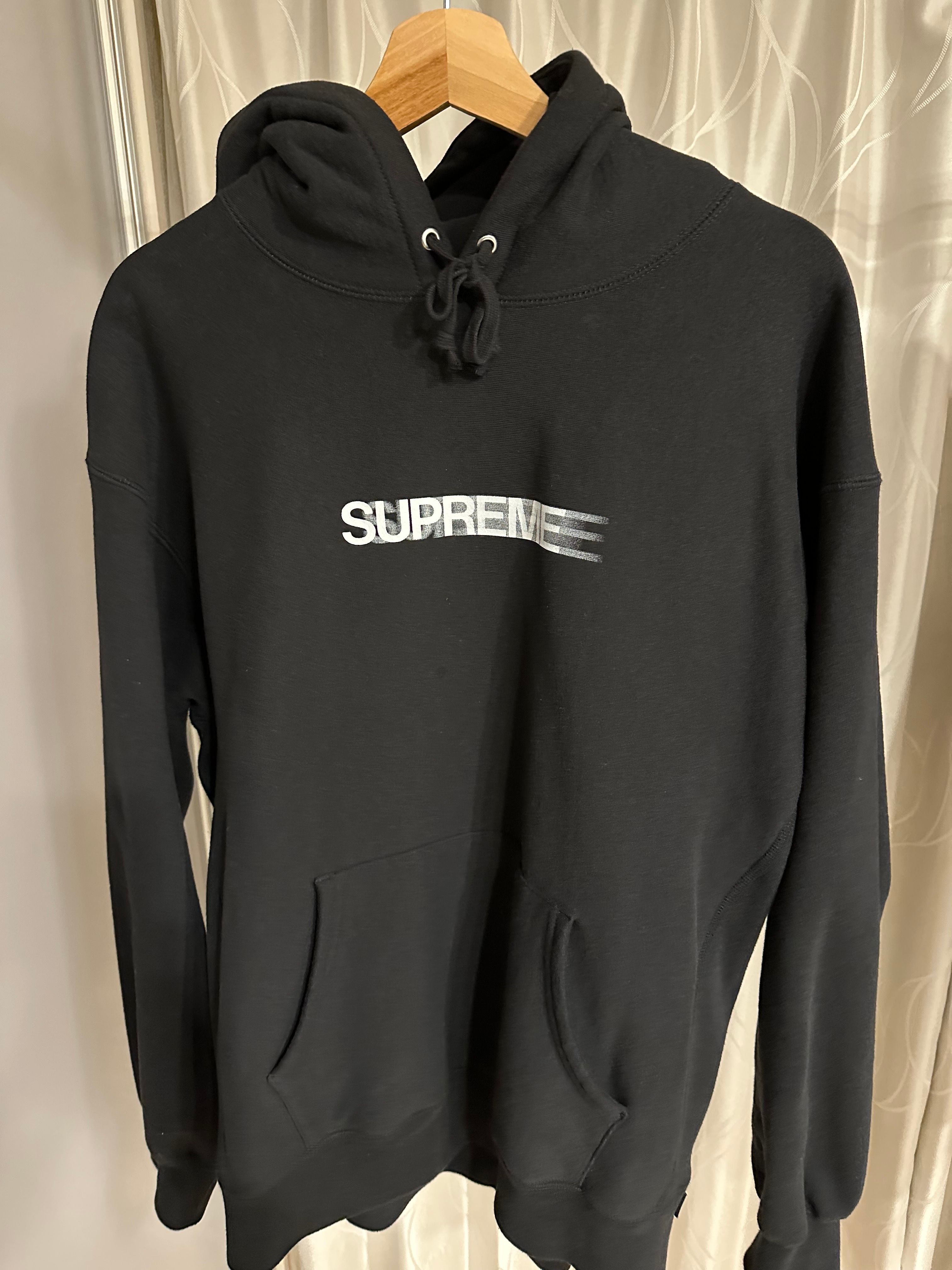 Supreme Motion Logo Hooded Sweatshirt "Black" (23SS)