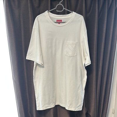 Supreme Laser Cut S Logo Pocket Tee "White"