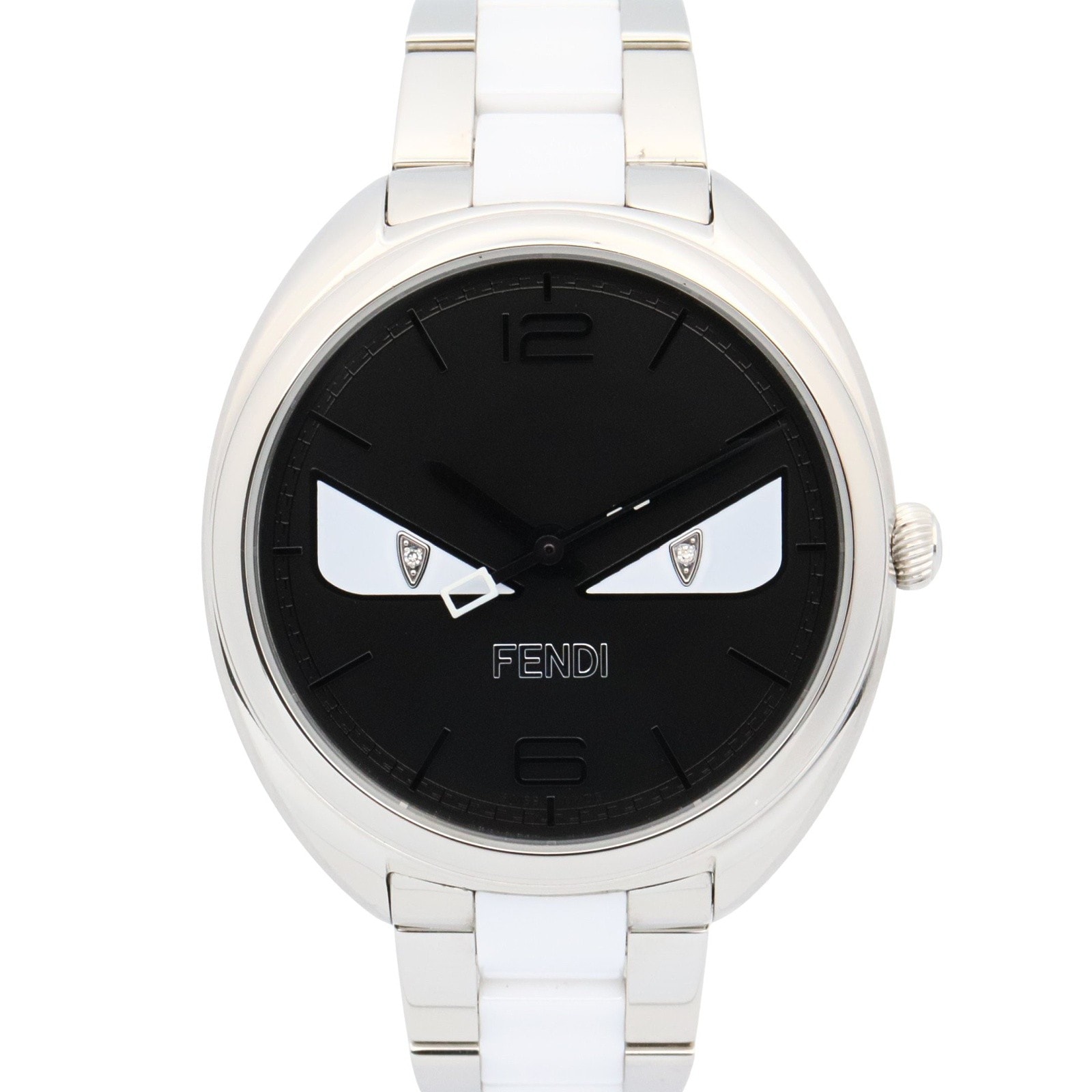 フェンディ FENDI バグズモンスター 腕時計 時計 ステンレススチール レディース ブラック系 21000M 【中古】