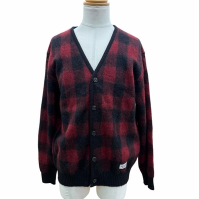 極美品 ワコマリア カーディガン レッド メンズ L