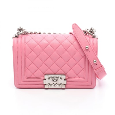 シャネル CHANEL ボーイシャネル スモール ショルダーバッグ バッグ キャビアスキン(グレインドカーフ) レディース ピンク系 A67085 【中古】