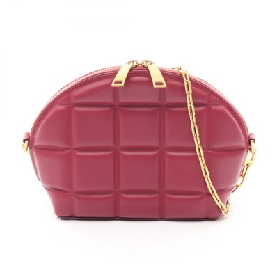 ボッテガヴェネタ BOTTEGA VENETA パデッド ハーフムーン ショルダーバッグ バッグ レザー レディース ピンク系 【中古】