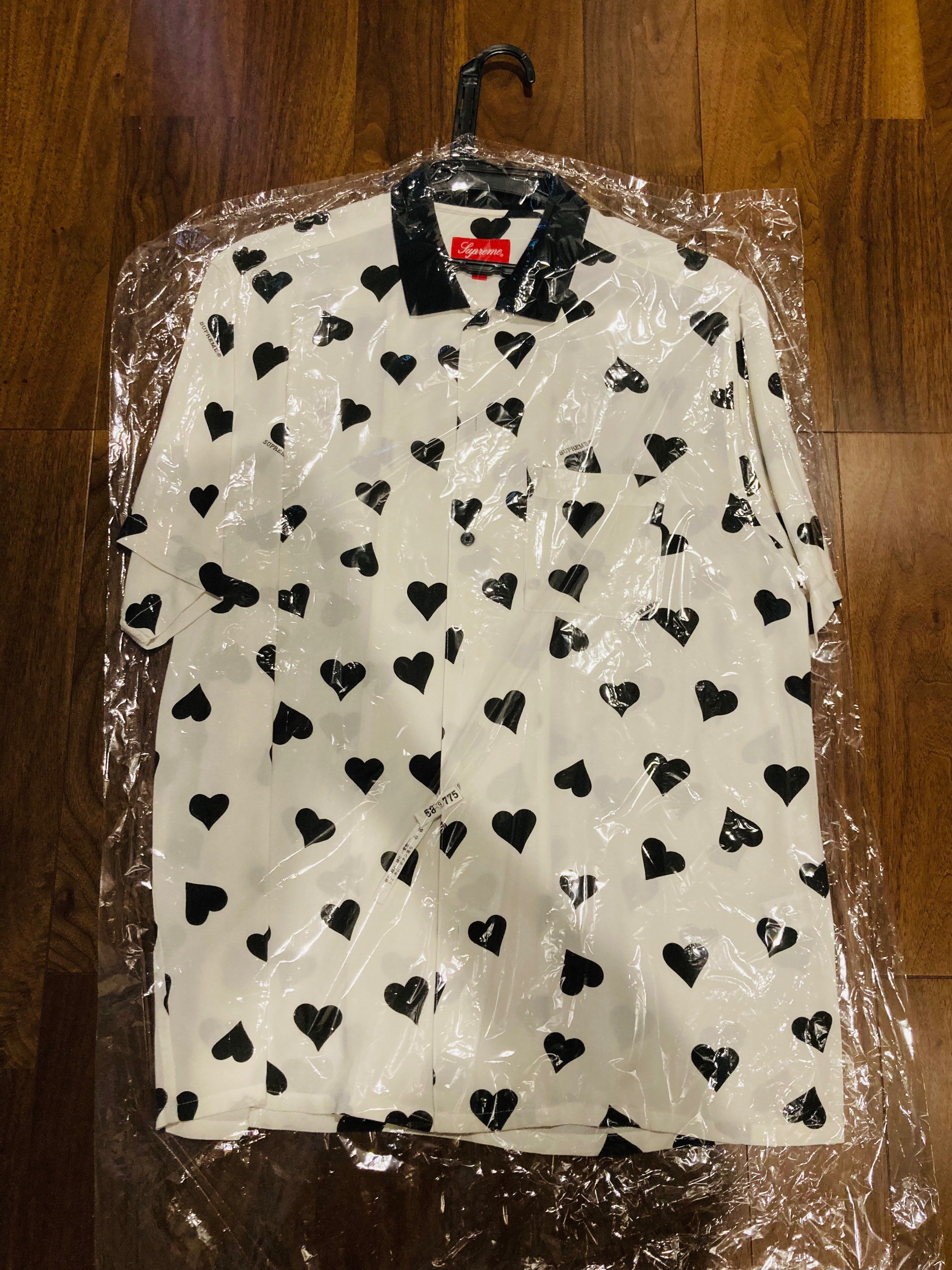 Supreme Hearts Rayon Shirt "White"
