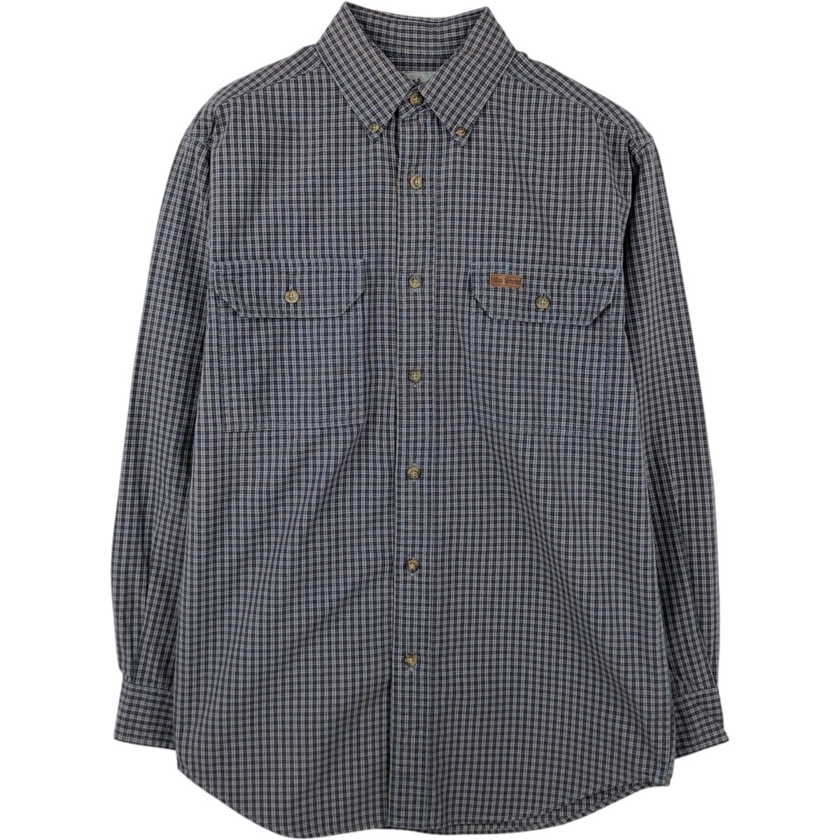 古着 カーハート Carhartt RELAXED FIT チェック柄 長袖 ボタンダウン ワークシャツ メンズS相当/eaa659591