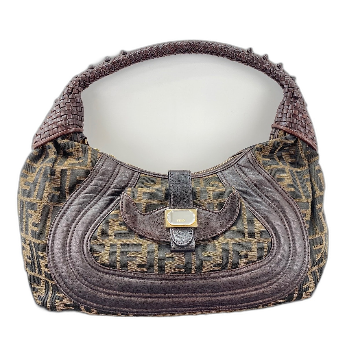フェンディ FENDI スパイバッグ ズッカ ハンドバッグ キャンバス【中古】