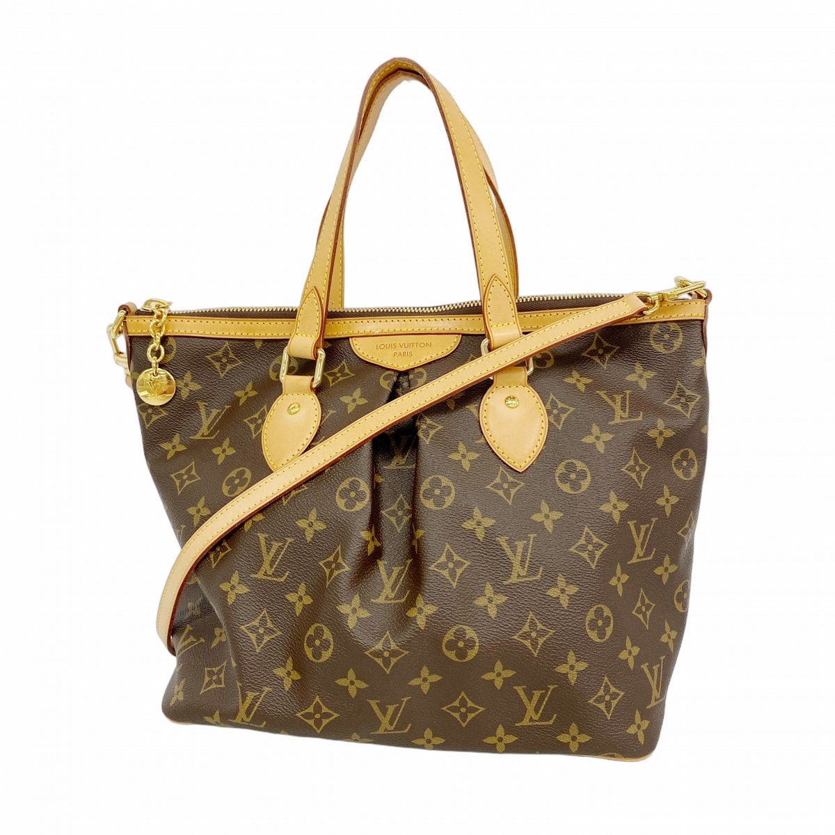 【6de5514】ルイヴィトン ハンドバッグ モノグラム パレルモPM M40145 ブラウン 2wayバッグ【中古】レディース