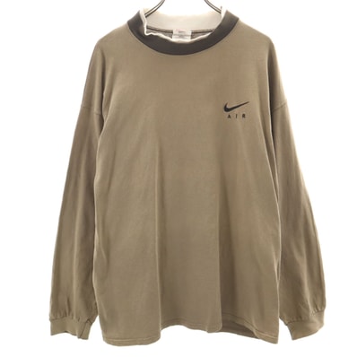 NIKE ナイキ 90s USA製 オールド 長袖 Tシャツ XL ブラウン ロンT