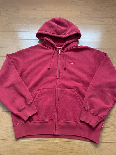 Supreme Small Box Zip Up Hooded Sweatshirt "Dark Red"