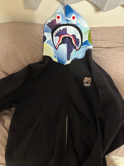A BATHING APE x Bored Ape Yacht Club Shark Full Zip Hoodie "Black"
