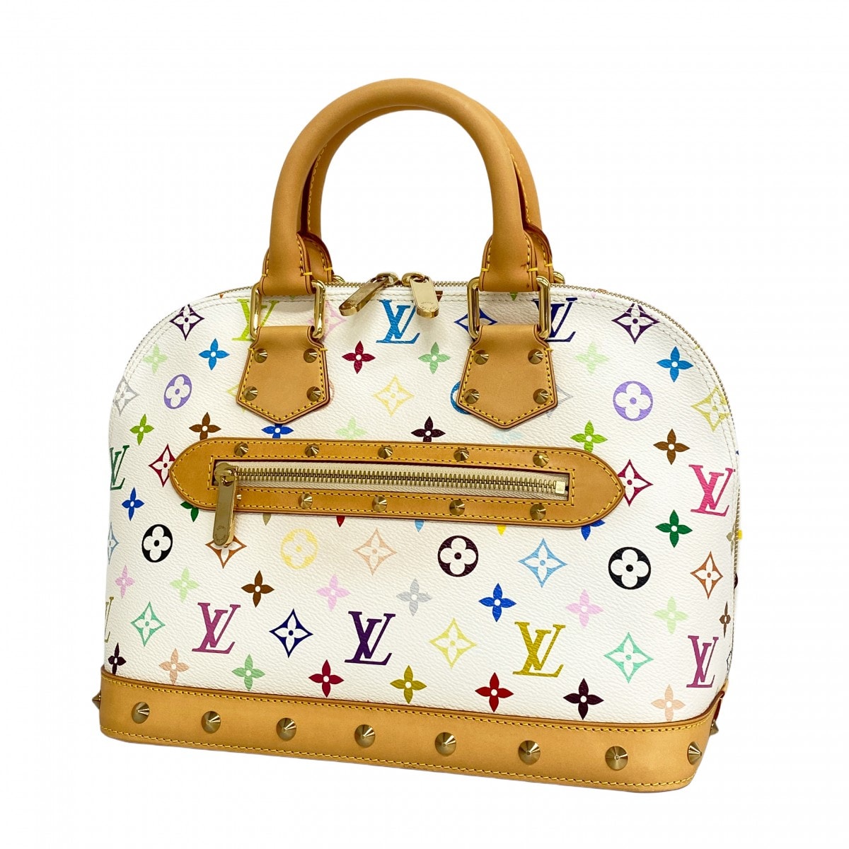 【6dd4906-k】ルイヴィトン ハンドバッグ モノグラム・マルチカラー アルマ M92647 ブロン【中古】レディース