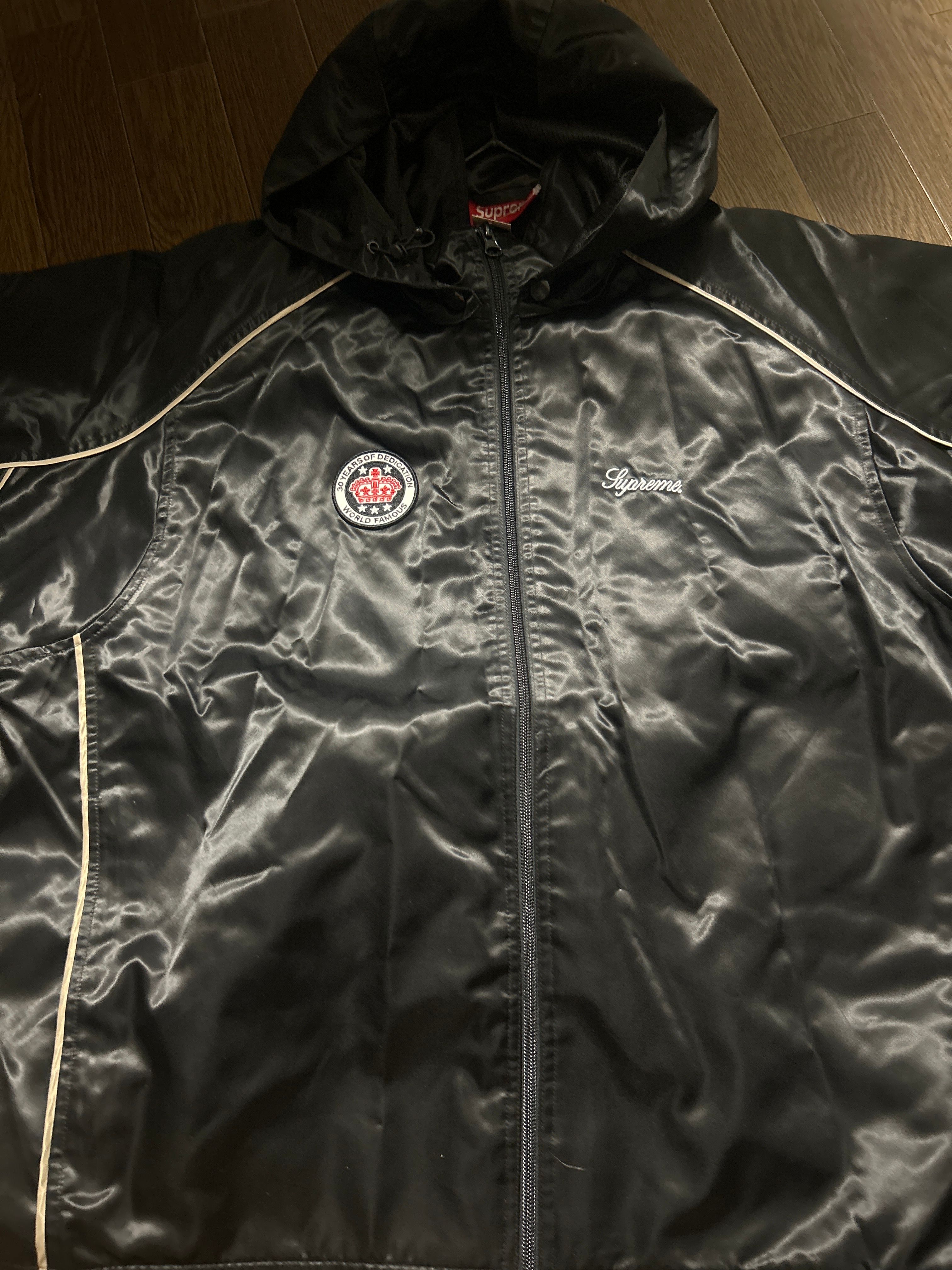 Supreme Satin Hooded Track Jacket 