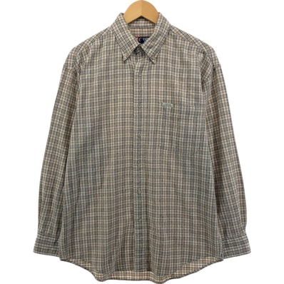 古着 90年代 ラルフローレン Ralph Lauren CHAPS チャップス 長袖 ボタンダウンチェックシャツ メンズM相当 ヴィンテージ/eaa551814