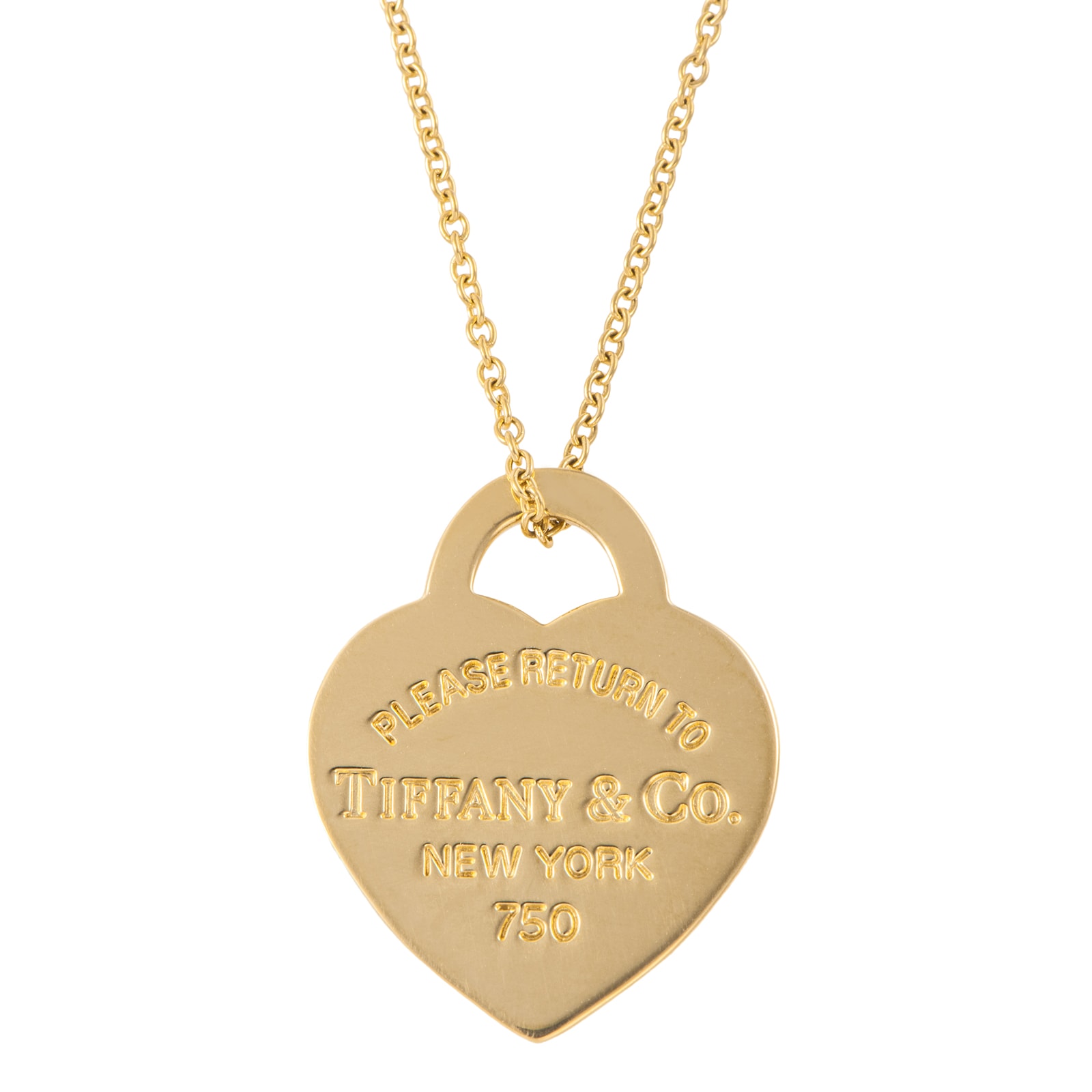 TIFFANY&Co. ティファニー リターン トゥ ティファニー ハート タグ ペンダント ネックレス K18YG ゴールド【中古】