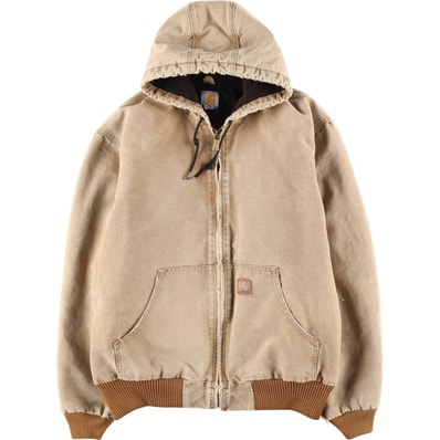 古着 カーハート Carhartt アクティブジャケット 中綿入り ダックフルジップパーカー メンズL相当/eaa617639