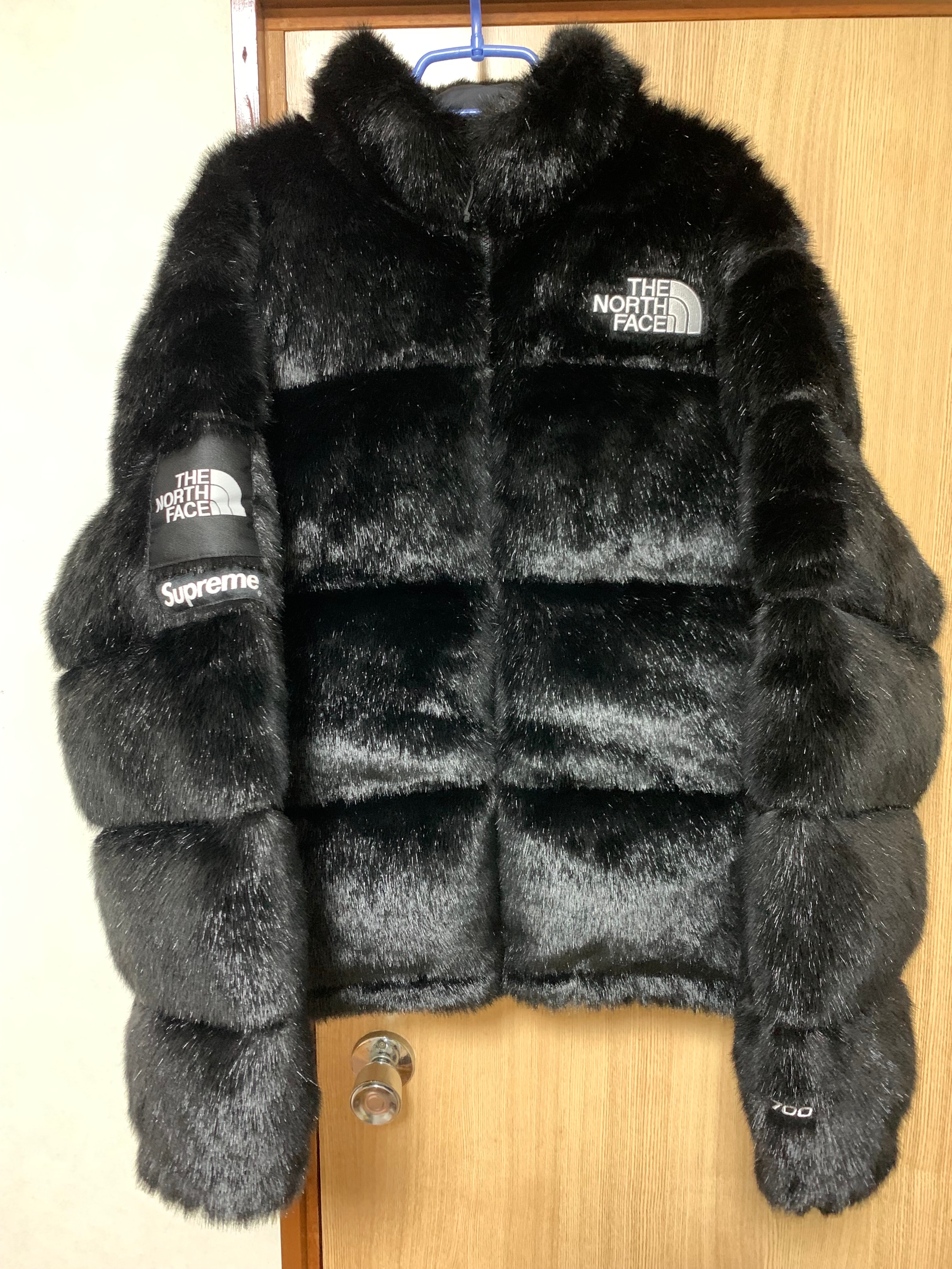 Supreme x The North Face Faux Fur Nuptse Jacket "Black"