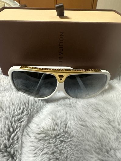 Louis Vuitton Sunglasses "White/Gold"