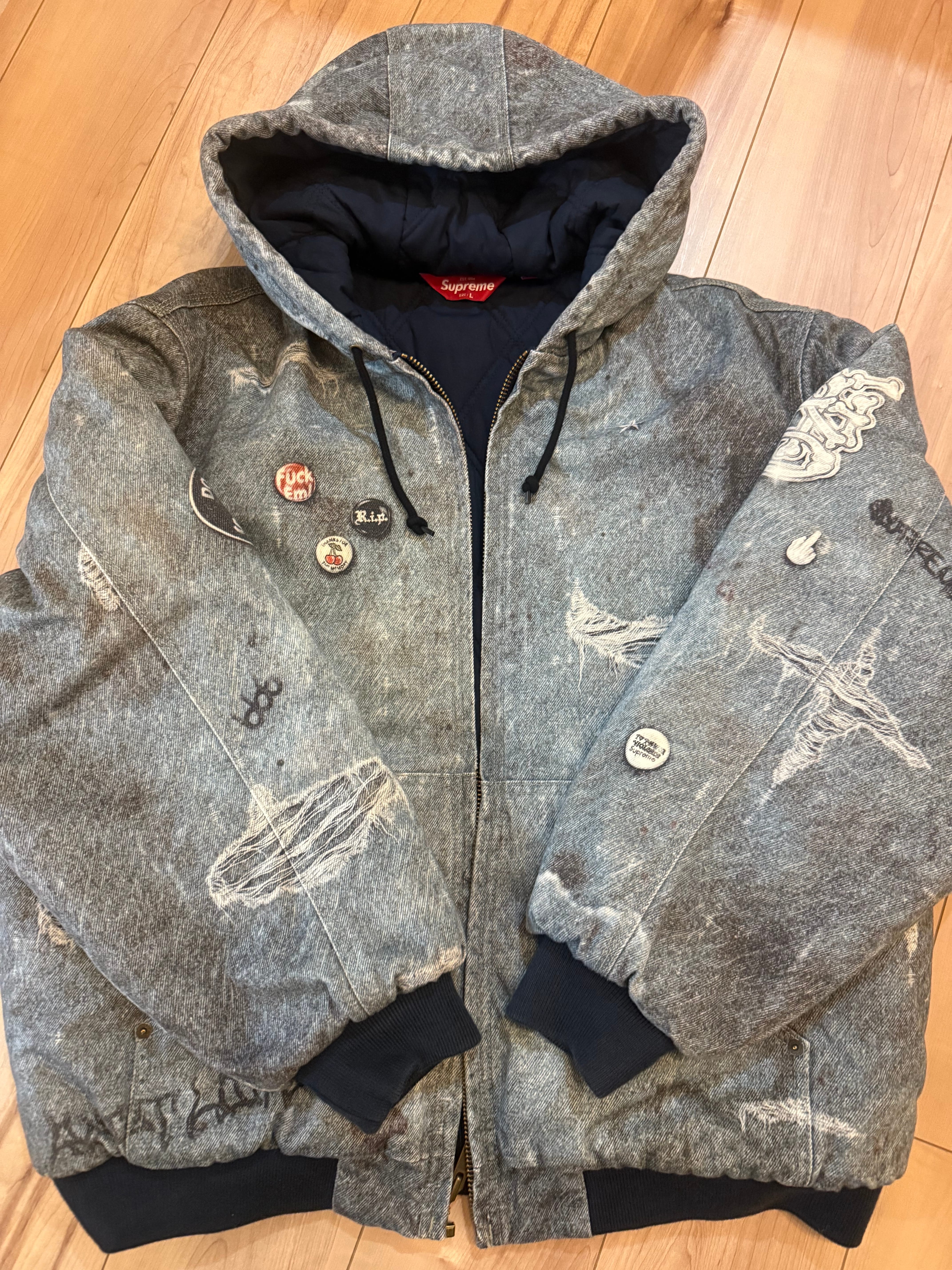Supreme HJR Trompe Loeil Hooded Work Jacket 