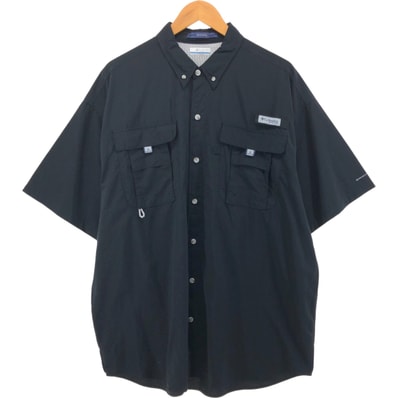 古着 コロンビア Columbia PFG OMNI-SHADE オムニシェイド BAHAMA ボタンダウン 半袖 フィッシングシャツ メンズXL相当/eaa555712