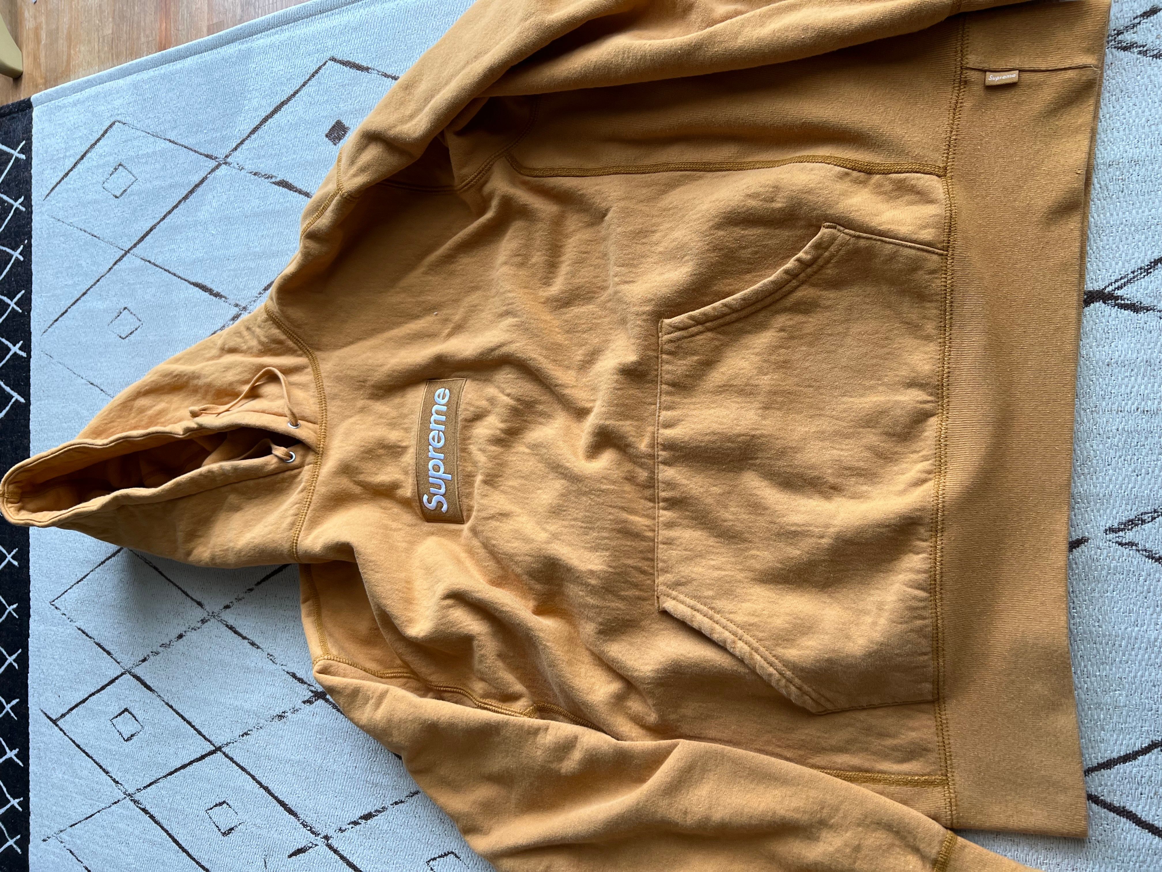 Supreme Box Logo Hooded Sweatshirt "Light Mustard" (21FW)