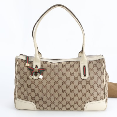 ■美品 グッチ GGキャンバス シェリー ライン プリンシー 177052