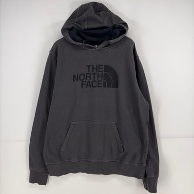 古着 ザ・ノースフェイス THE NORTH FACE パーカー スウェット プルオーバー ロゴ プリント M グレー系 メンズ