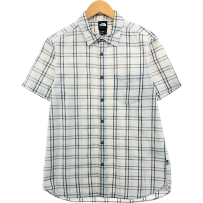 古着 ザノースフェイス THE NORTH FACE 半袖 チェックシャツ メンズM相当/eaa560402