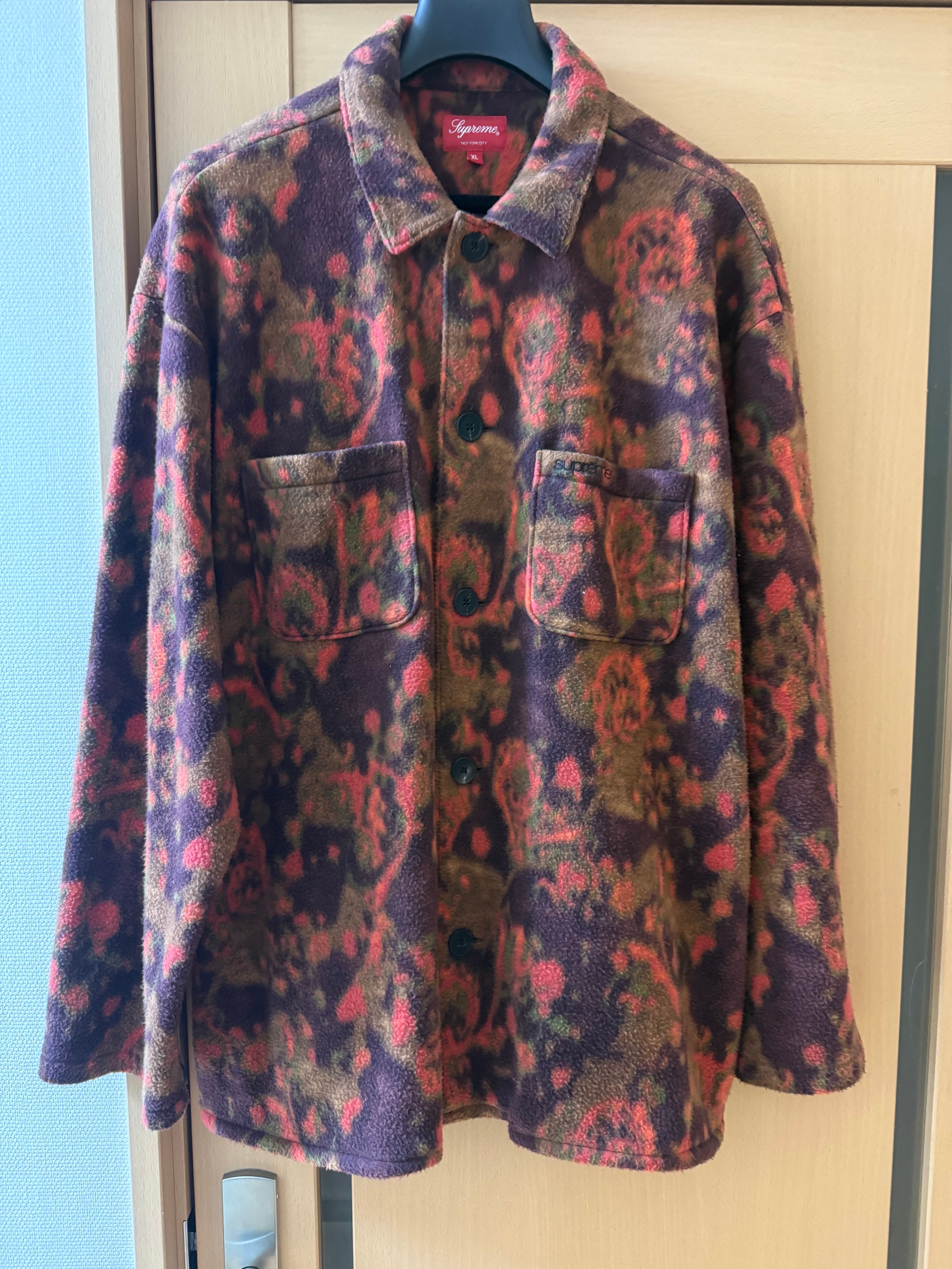 Supreme Paisley Fleece Shirt "Red"