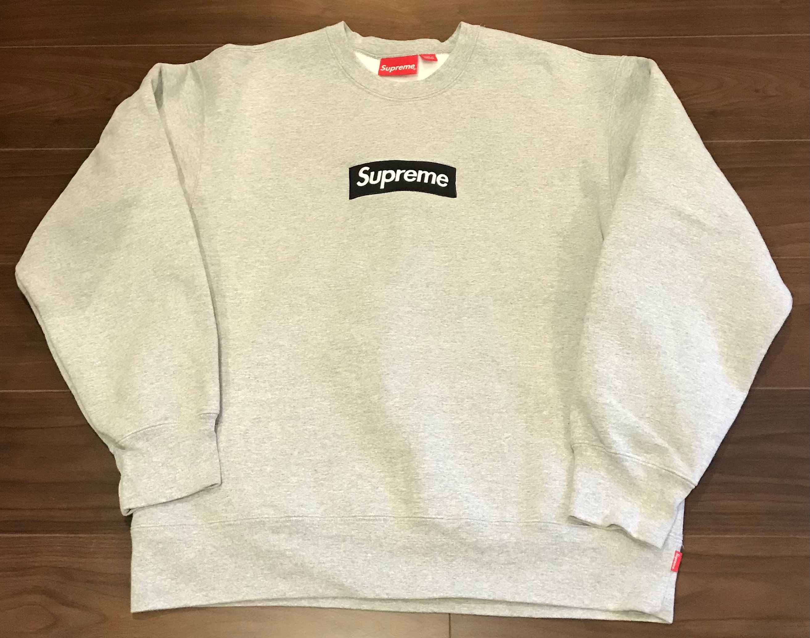 Supreme Box Logo Crewneck "Heather Grey" (22FW)