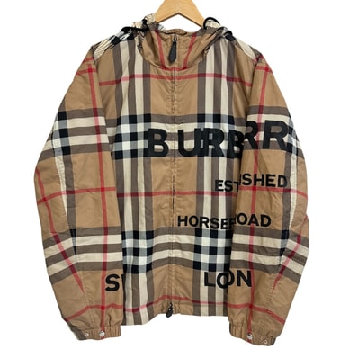バーバリー BURBERRY ナイロンジャケット ノバチェック ティッシ期 パーカー 8050282 ベージュ