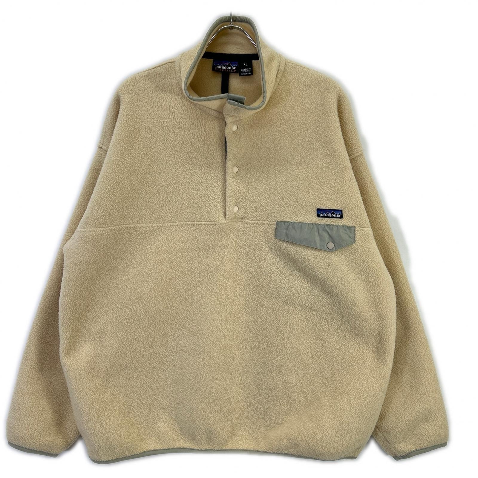パタゴニア 90s 51884 ベージュ シンチラ スナップボタン フリースジャケット XL
