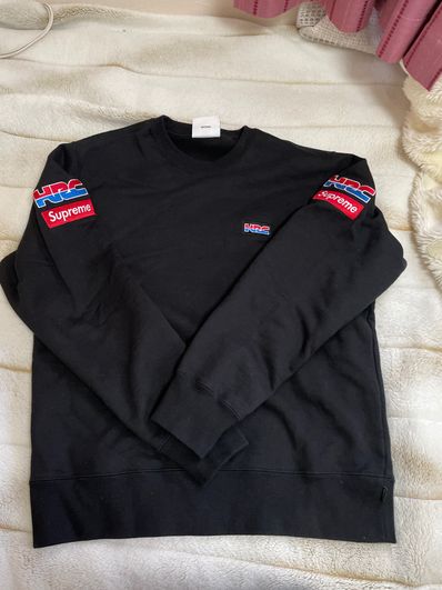 Supreme x Honda x Fox Racing Crewneck "Black"