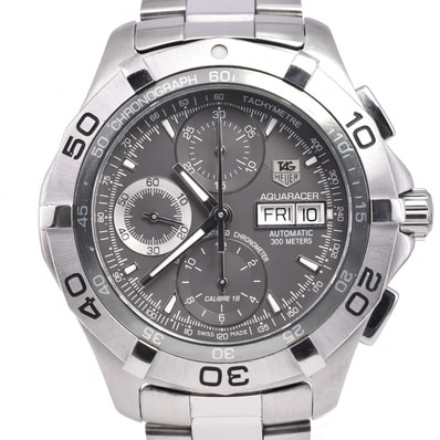 タグホイヤー TAG HEUER CAF5011.BA0815 アクアレーサー クロノグラフ グレー 自動巻き メンズ 内箱・保証書付き 腕時計 D#146382
