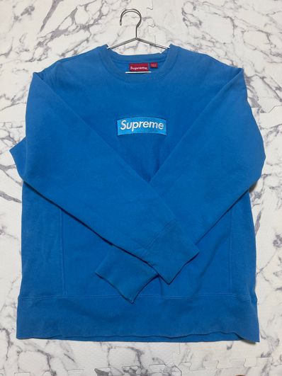 Supreme Box Logo Crewneck Sweatshirt "Blue" (18FW)