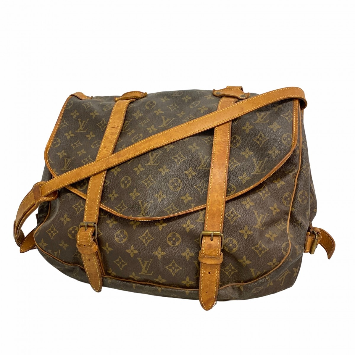 ★最終価格【6da0261】ルイヴィトン ショルダーバッグ モノグラム ソミュール43 M42252 ブラウン【中古】レディース
