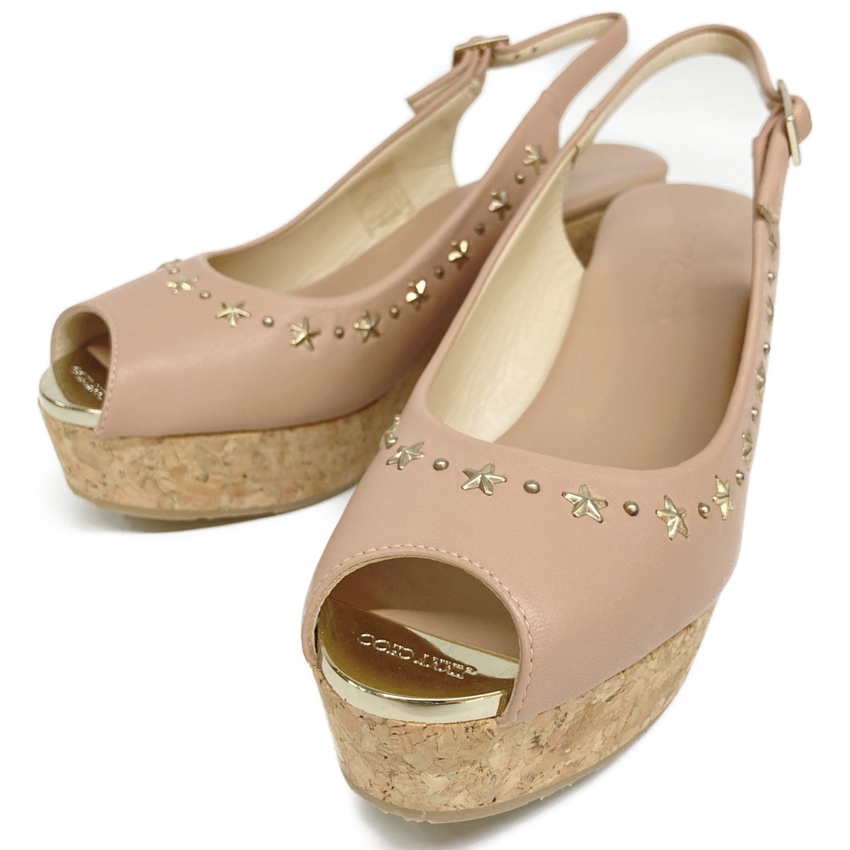 ジミーチュウ スタースタッズ ウェッジサンダル 37