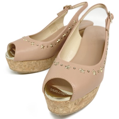 ジミーチュウ スタースタッズ ウェッジサンダル 37