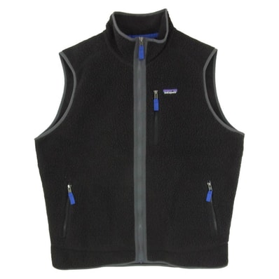 patagonia パタゴニア 25AW 22821 M S RETRO PILE VEST メンズ レトロ パイル フリース ベスト ブラック系 XL【中古】