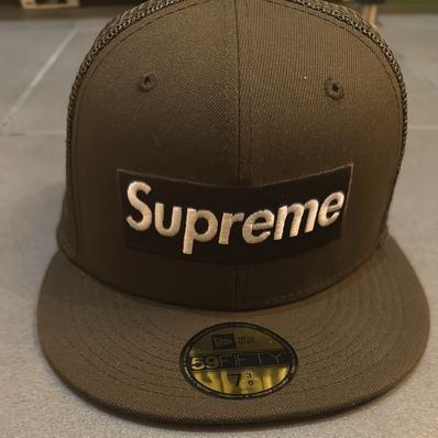 Supreme Box Logo Mesh Back New Era "Brown" (22SS)